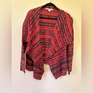 Flying Tomato / Cardigan/Sweaters/ Flying Tomato Red Navy Cardigan